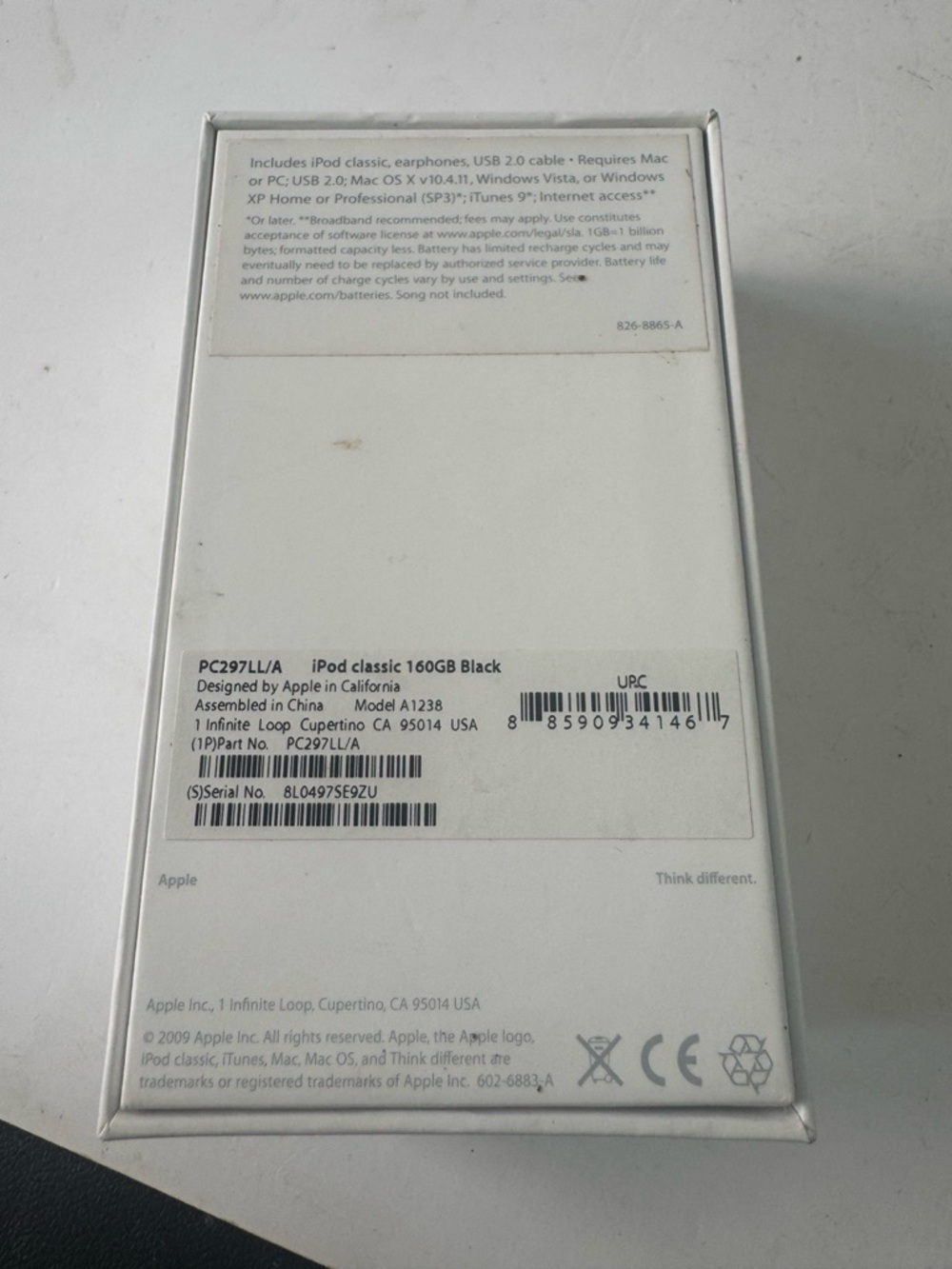Apple iPod classic 160GB Box - White with Black Print